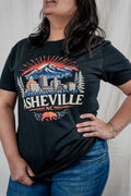 Asheville NC Mountain Graphic Tee, Blue Ridge Bear Shirt