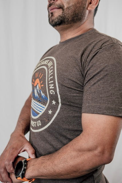 The Mountains Are Calling Graphic Tee, Vintage Outdoor Adventure Shirt
