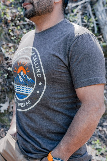 The Mountains Are Calling Graphic Tee, Vintage Outdoor Adventure Shirt