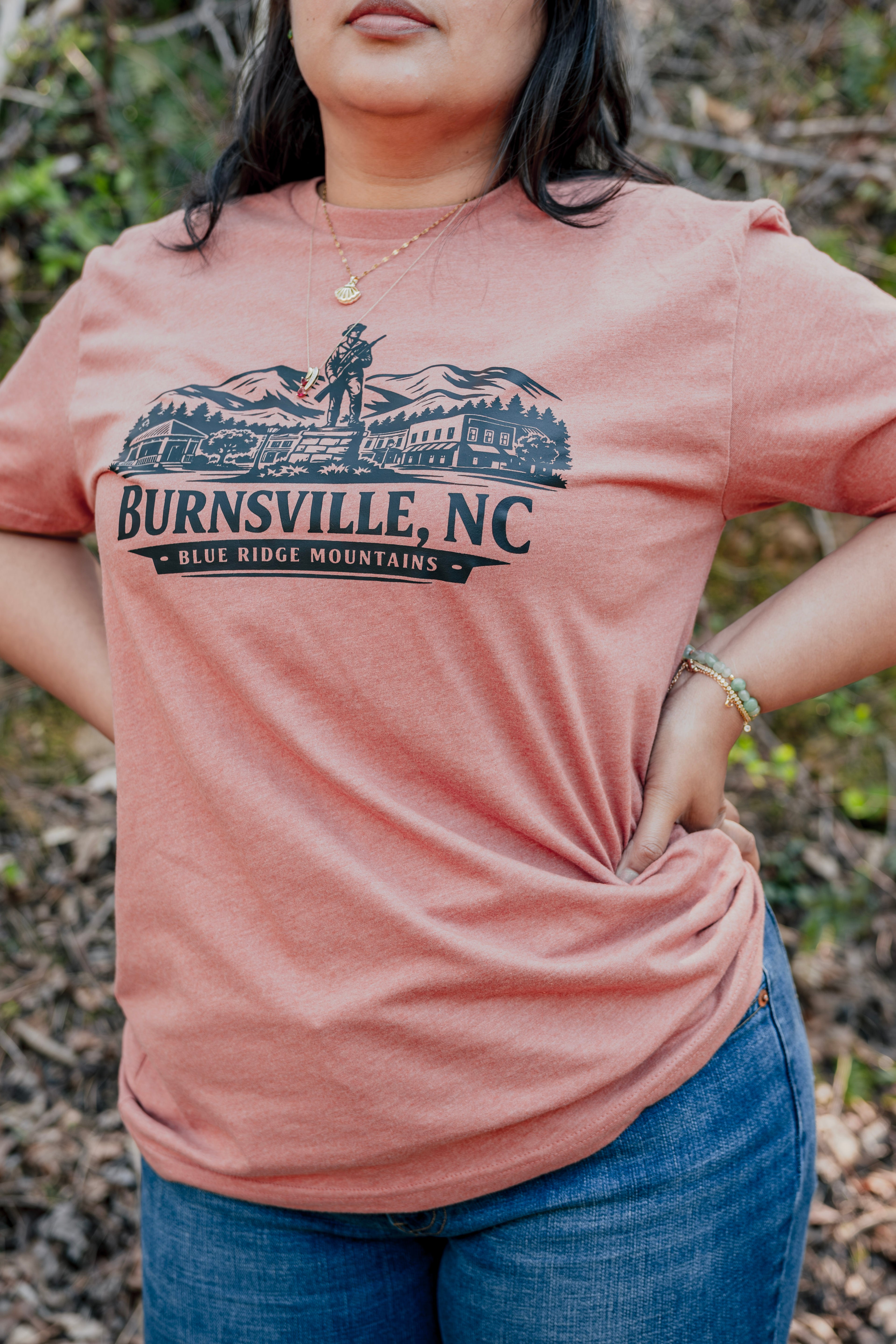 Burnsville NC Blue Ridge Mountains Vintage Hiking Shirt