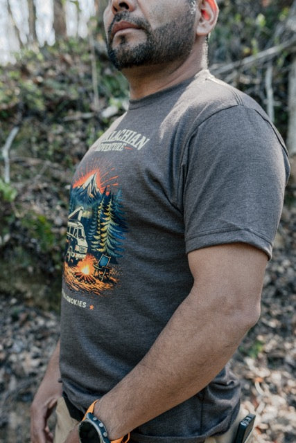 Appalachian Adventure Shirt, Blue Ridge Mountains Van Life Tee, Camping Bear Nature Shirt